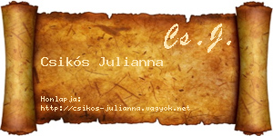 Csikós Julianna névjegykártya